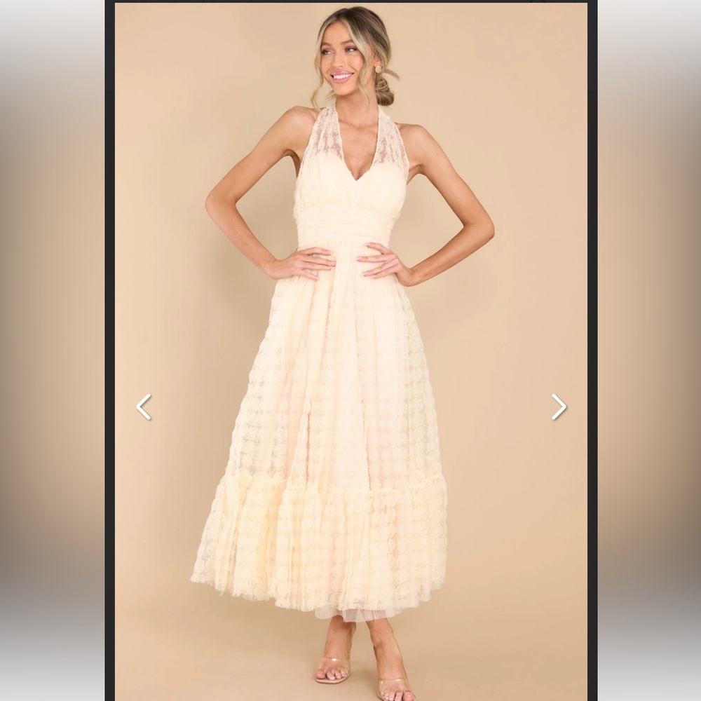 Timeless Glamour Ivory Maxi Dress